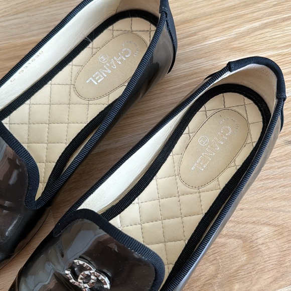 Chanel flats, metallic grey, size 38.5 - Picture 2 of 4